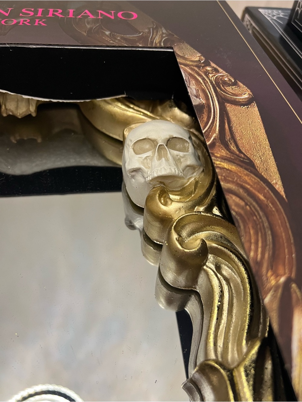 Christian Siriano Bat & Skull Gold Mirror - Picture 4 of 7